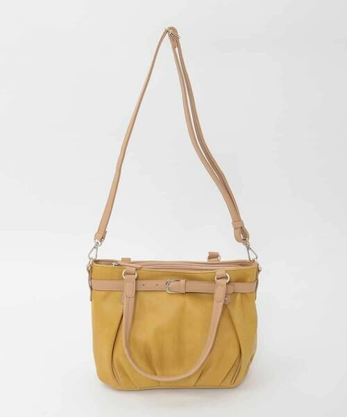 MK MICHEL KLEIN BAG / エムケーミッシェルクランバッグ トートバッグ | [2WAY]フロントベルトタックデザイントートバッグ | 詳細3