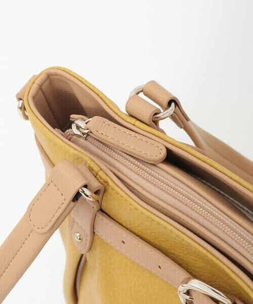 MK MICHEL KLEIN BAG / エムケーミッシェルクランバッグ トートバッグ | [2WAY]フロントベルトタックデザイントートバッグ | 詳細4