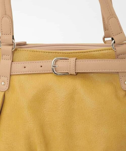 MK MICHEL KLEIN BAG / エムケーミッシェルクランバッグ トートバッグ | [2WAY]フロントベルトタックデザイントートバッグ | 詳細5