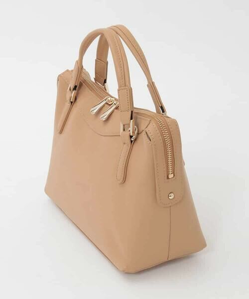 MK MICHEL KLEIN BAG / エムケーミッシェルクランバッグ その他小物 | [2WAY/軽量]ダブルジップレザーコンパクトバッグ | 詳細1