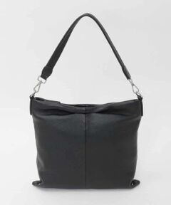 MK MICHEL KLEIN BAG / エムケーミッシェルクランバッグ ショルダーバッグ | [2WAY]タックデザイン牛革スクエアショルダーバッグ