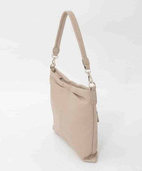 MK MICHEL KLEIN BAG / エムケーミッシェルクランバッグ ショルダーバッグ | [2WAY]タックデザイン牛革スクエアショルダーバッグ | 詳細1