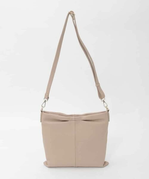 MK MICHEL KLEIN BAG / エムケーミッシェルクランバッグ ショルダーバッグ | [2WAY]タックデザイン牛革スクエアショルダーバッグ | 詳細3