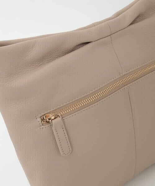 MK MICHEL KLEIN BAG / エムケーミッシェルクランバッグ ショルダーバッグ | [2WAY]タックデザイン牛革スクエアショルダーバッグ | 詳細5