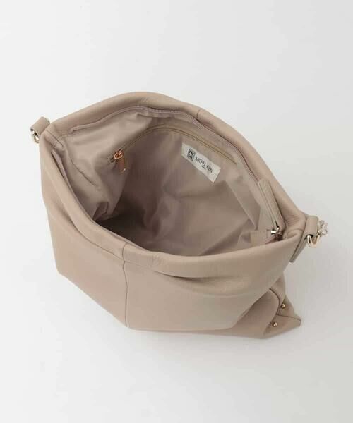 MK MICHEL KLEIN BAG / エムケーミッシェルクランバッグ ショルダーバッグ | [2WAY]タックデザイン牛革スクエアショルダーバッグ | 詳細8