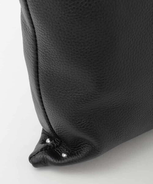 MK MICHEL KLEIN BAG / エムケーミッシェルクランバッグ ショルダーバッグ | [2WAY]タックデザイン牛革スクエアショルダーバッグ | 詳細9