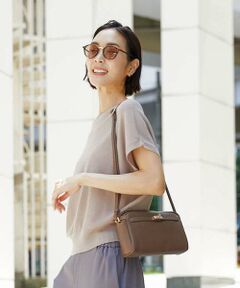MK MICHEL KLEIN BAG / エムケーミッシェルクランバッグ ショルダーバッグ | [軽量]カウレザースクエアミニショルダー