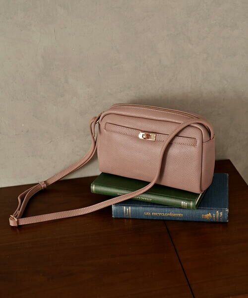 MK MICHEL KLEIN BAG / エムケーミッシェルクランバッグ ショルダーバッグ | [軽量]カウレザースクエアミニショルダー（ピンク）