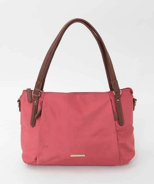 MK MICHEL KLEIN BAG / エムケーミッシェルクランバッグ トートバッグ | [2WAY/撥水/A4収納可]牛革ジョイントデザイントートバッグ（レッド）