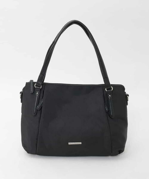 MK MICHEL KLEIN BAG / エムケーミッシェルクランバッグ トートバッグ | [2WAY/撥水/A4収納可]牛革ジョイントデザイントートバッグ（ブラック）