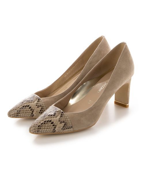 MODE ET JACOMO / モードエジャコモ パンプス | 異素材コンビポインテッドトゥパンプス | 詳細11