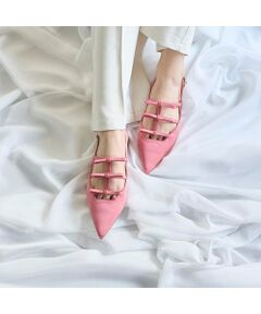 MODE ET JACOMO / モードエジャコモ パンプス | リボンフラットバックベルトパンプス