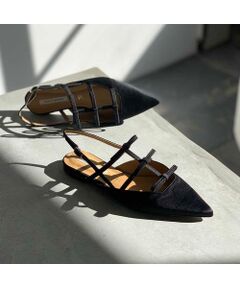 MODE ET JACOMO / モードエジャコモ パンプス | リボンフラットバックベルトパンプス