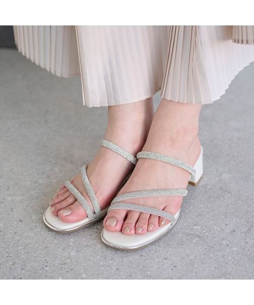 MODE ET JACOMO / モードエジャコモ サンダル | ラインストーンストラップミュールサンダル | 詳細15