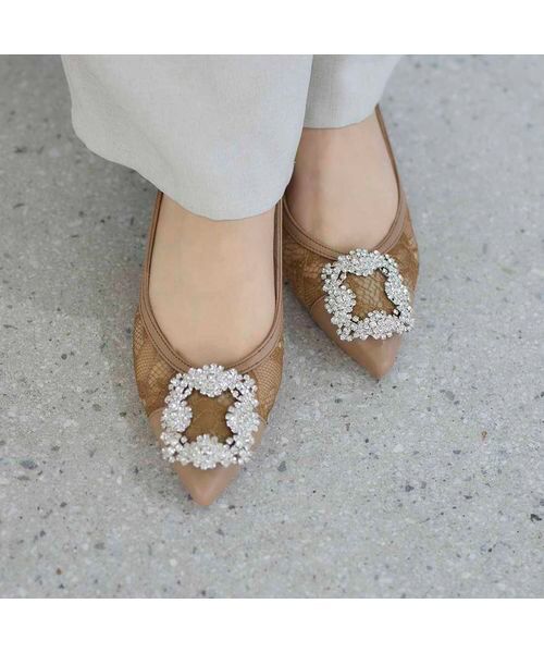 MODE ET JACOMO / モードエジャコモ パンプス | ビジューチュールパンプス | 詳細18