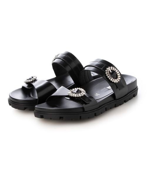 SCHUTZ レディース Jodie サンダル, ジェットヘマタイト/クリスタル, 24.5 SCHUTZ Women's Jod 並行輸入品 イパネマ Ipanema MEU SOL RASTEIRA SP27133964 レディース サンダル