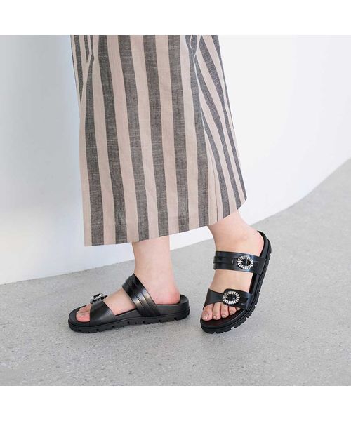 MODE ET JACOMO / モードエジャコモ サンダル | ビジューベルトフットベッドサンダル | 詳細8