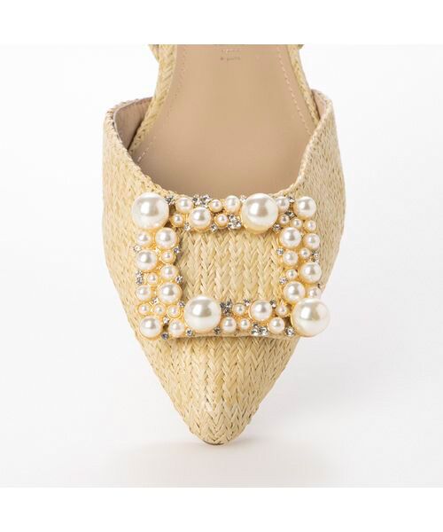 MODE ET JACOMO / モードエジャコモ パンプス | パールビジューバックベルトパンプス | 詳細10