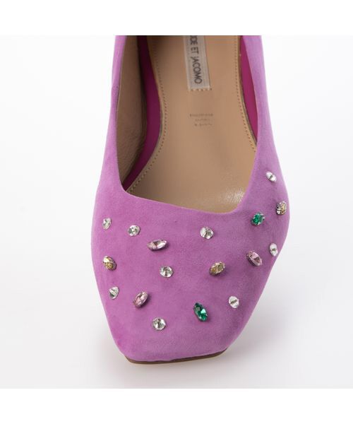 MODE ET JACOMO / モードエジャコモ フラットシューズ | ラインストーンスクエアトゥパンプス | 詳細5