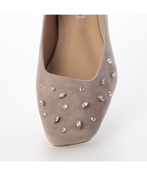MODE ET JACOMO / モードエジャコモ フラットシューズ | ラインストーンスクエアトゥパンプス | 詳細11