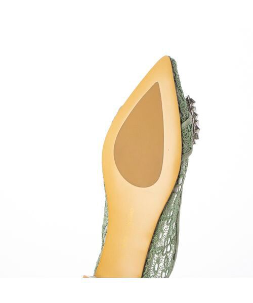 MODE ET JACOMO / モードエジャコモ フラットシューズ | ポインテッドトゥビジューレースパンプス | 詳細5