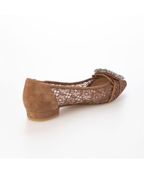 MODE ET JACOMO / モードエジャコモ フラットシューズ | ポインテッドトゥビジューレースパンプス | 詳細10