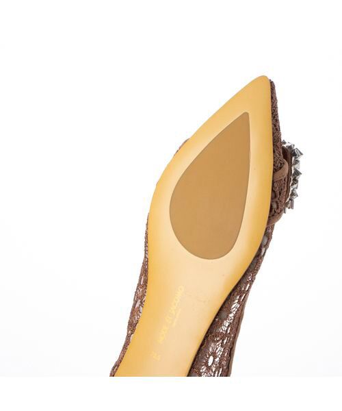 MODE ET JACOMO / モードエジャコモ フラットシューズ | ポインテッドトゥビジューレースパンプス | 詳細12