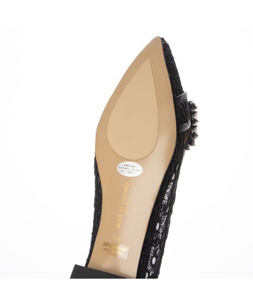 MODE ET JACOMO / モードエジャコモ フラットシューズ | ポインテッドトゥビジューレースパンプス | 詳細24