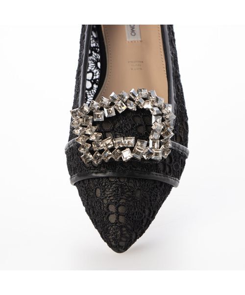 MODE ET JACOMO / モードエジャコモ フラットシューズ | ポインテッドトゥビジューレースパンプス | 詳細25