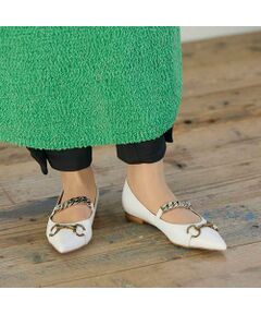 MODE ET JACOMO / モードエジャコモ フラットシューズ | ポインテッドトゥメリージェーンパンプス