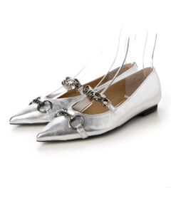 MODE ET JACOMO / モードエジャコモ フラットシューズ | ポインテッドトゥメリージェーンパンプス