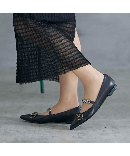 MODE ET JACOMO / モードエジャコモ フラットシューズ | ポインテッドトゥメリージェーンパンプス | 詳細15