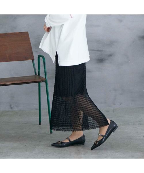 MODE ET JACOMO / モードエジャコモ フラットシューズ | ポインテッドトゥメリージェーンパンプス | 詳細17