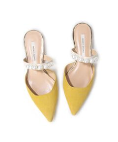 MODE ET JACOMO / モードエジャコモ サンダル | パールモチーフフラットミュール