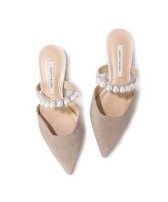 MODE ET JACOMO / モードエジャコモ サンダル | パールモチーフフラットミュール