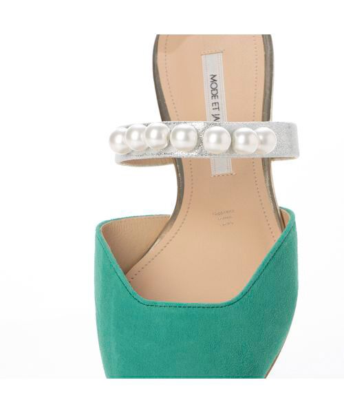 MODE ET JACOMO / モードエジャコモ サンダル | パールモチーフフラットミュール | 詳細12