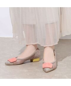 MODE ET JACOMO / モードエジャコモ パンプス | スクエアモチーフチュールパンプス