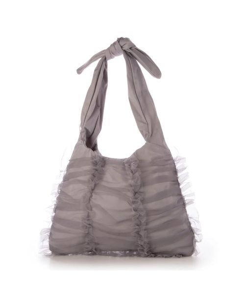 MODE ET JACOMO/モードエジャコモ 【Casselini】チュールバッグ グレー EX