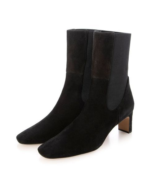 MODE ET JACOMO / モードエジャコモ ブーツ（ショート丈） | スクエアトゥサイドゴアブーツ（ブラックスエード）