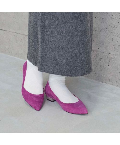 MODE ET JACOMO / モードエジャコモ フラットシューズ | ファー付ポインテッドトゥフラットパンプス | 詳細8