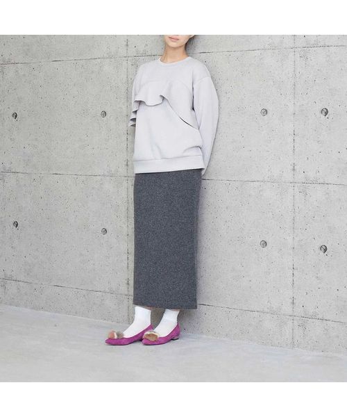 MODE ET JACOMO / モードエジャコモ フラットシューズ | ファー付ポインテッドトゥフラットパンプス | 詳細9