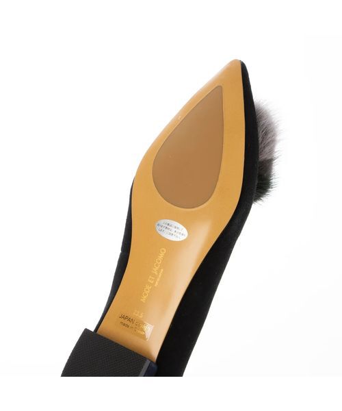 MODE ET JACOMO / モードエジャコモ フラットシューズ | ファー付ポインテッドトゥフラットパンプス | 詳細14