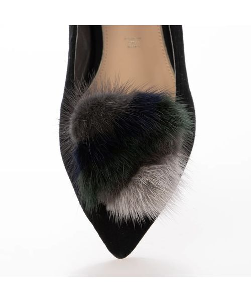 MODE ET JACOMO / モードエジャコモ フラットシューズ | ファー付ポインテッドトゥフラットパンプス | 詳細15