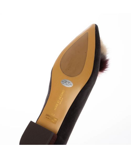 MODE ET JACOMO / モードエジャコモ フラットシューズ | ファー付ポインテッドトゥフラットパンプス | 詳細21