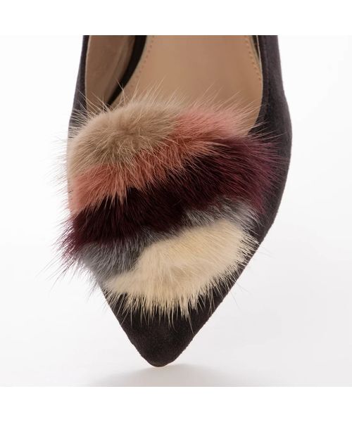 MODE ET JACOMO / モードエジャコモ フラットシューズ | ファー付ポインテッドトゥフラットパンプス | 詳細22