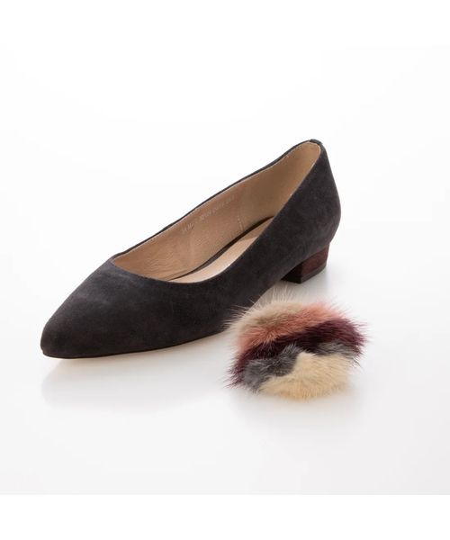 MODE ET JACOMO / モードエジャコモ フラットシューズ | ファー付ポインテッドトゥフラットパンプス | 詳細23