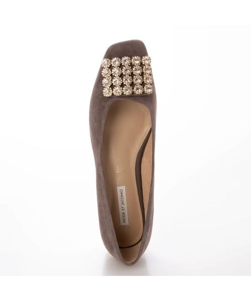 MODE ET JACOMO / モードエジャコモ フラットシューズ | アシンメトリービジューフラットパンプス | 詳細16