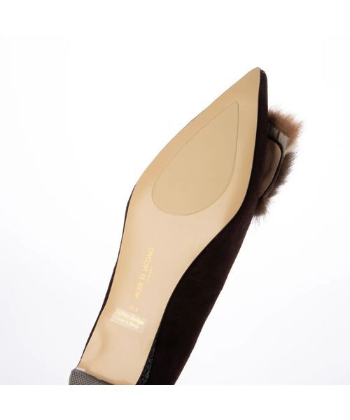 MODE ET JACOMO / モードエジャコモ フラットシューズ | コンビファー付きフラットパンプス | 詳細5