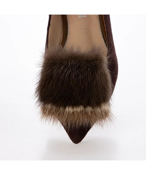 MODE ET JACOMO / モードエジャコモ フラットシューズ | コンビファー付きフラットパンプス | 詳細6