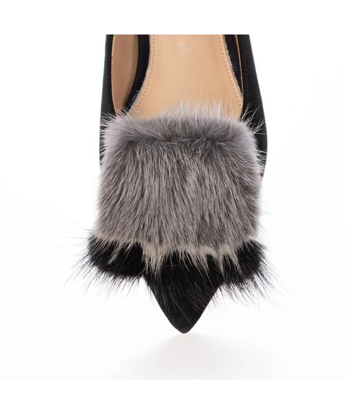 MODE ET JACOMO / モードエジャコモ フラットシューズ | コンビファー付きフラットパンプス | 詳細20